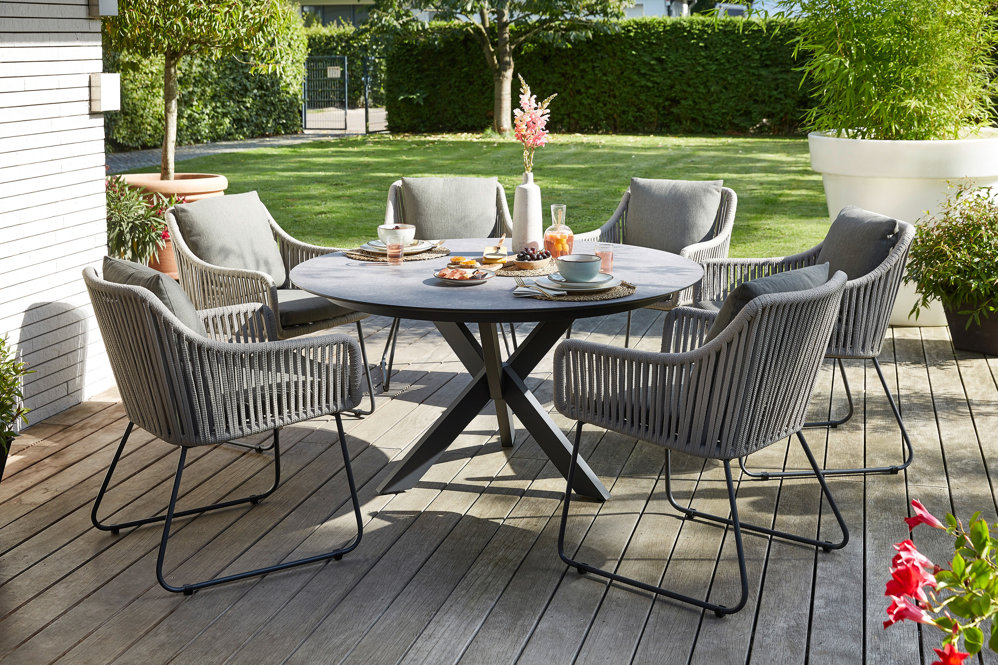 Diamond Garden Stuhl Kreta Edelstahl / 2er Set