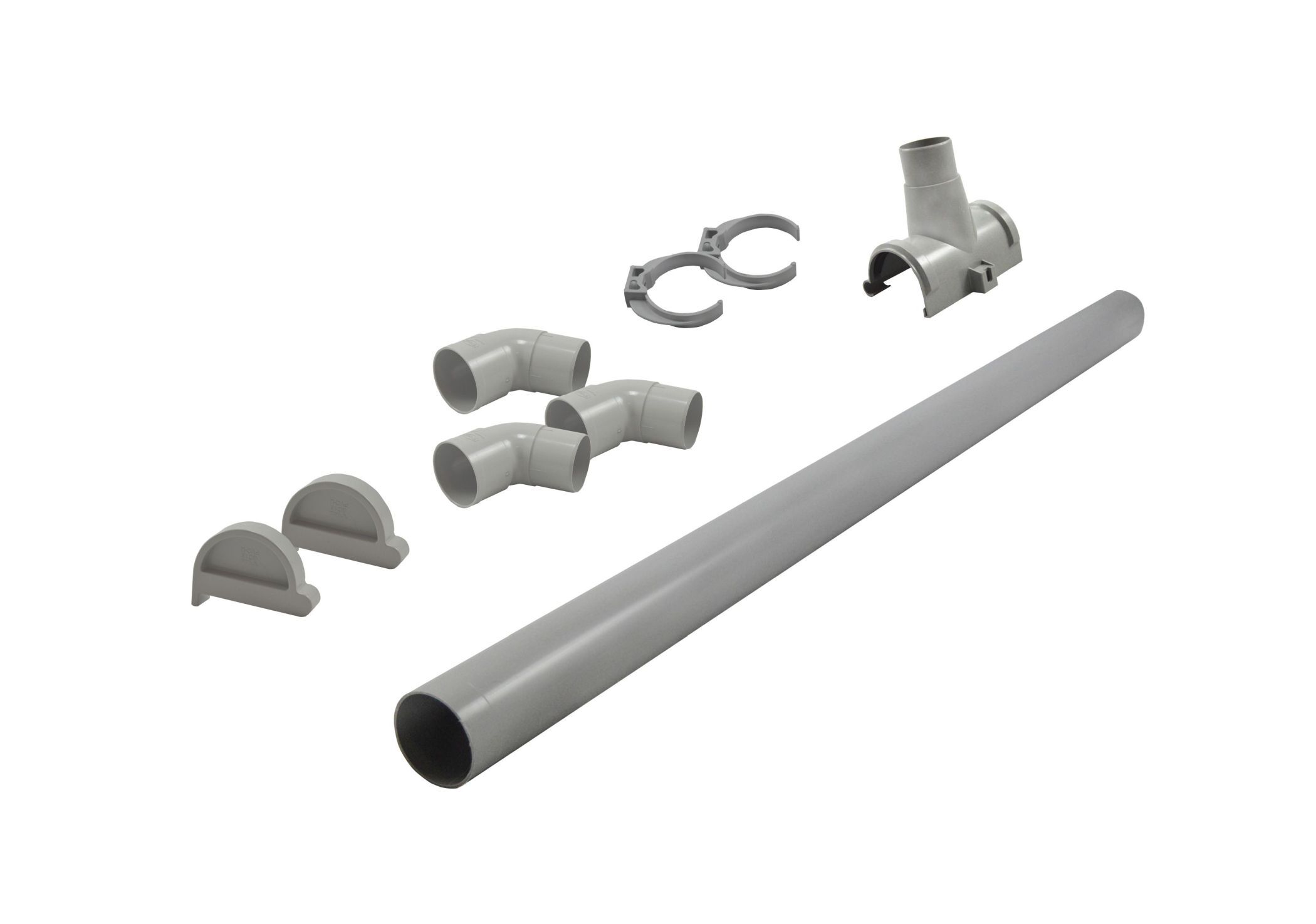 Dachrinnenpaket Dachrinnenset Regenrinne PVC für Flachdach/Pultdach - Gartenhaus/Saunahaus